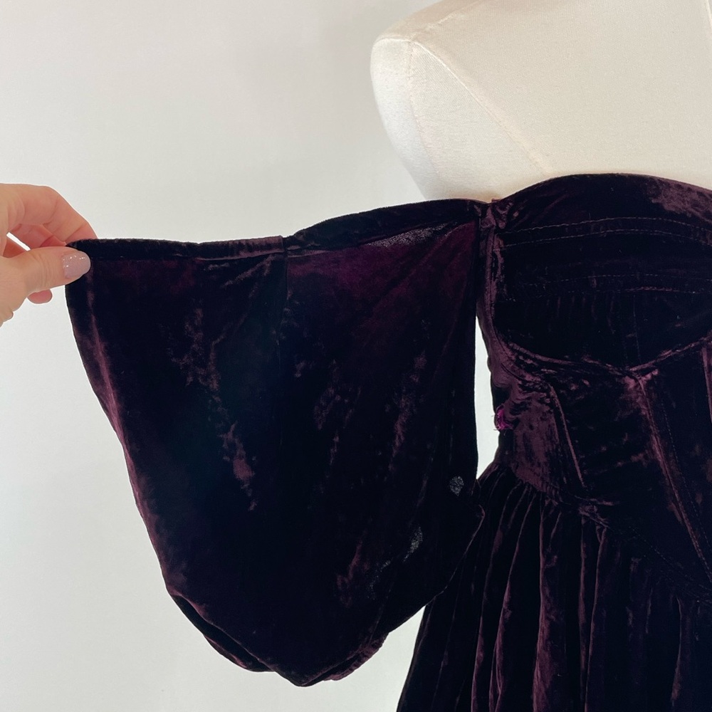 Bardot Velour Corset Mini Dress, S - Picture 10 of 10